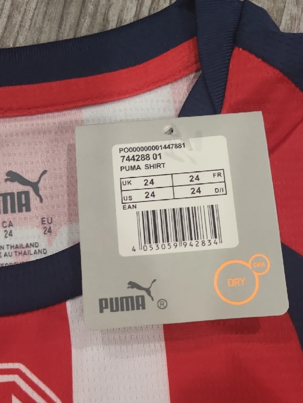 PUMA Guadalajara Soccer Jersey and Shorts Set Red White Navy Blue Size S - Picture 3 of 9